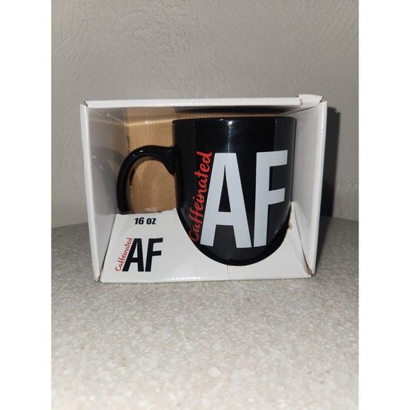 Other - NEW~Caffeinated AF Mug-Funny Tea Hot Cocoa Coffee Cup-Novelty Birthday Gift Idea